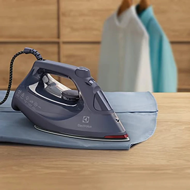Electrolux Refine Bügeleisen 600 Modell E6SI1-4MN, Dampfbügeleisen mit 3-Positions-automatische Abschaltung, Kratzfeste Bügelsohle, Selbstreinigend, Antidropf, 2m Kabel, 2500W, Blau – Bild 3