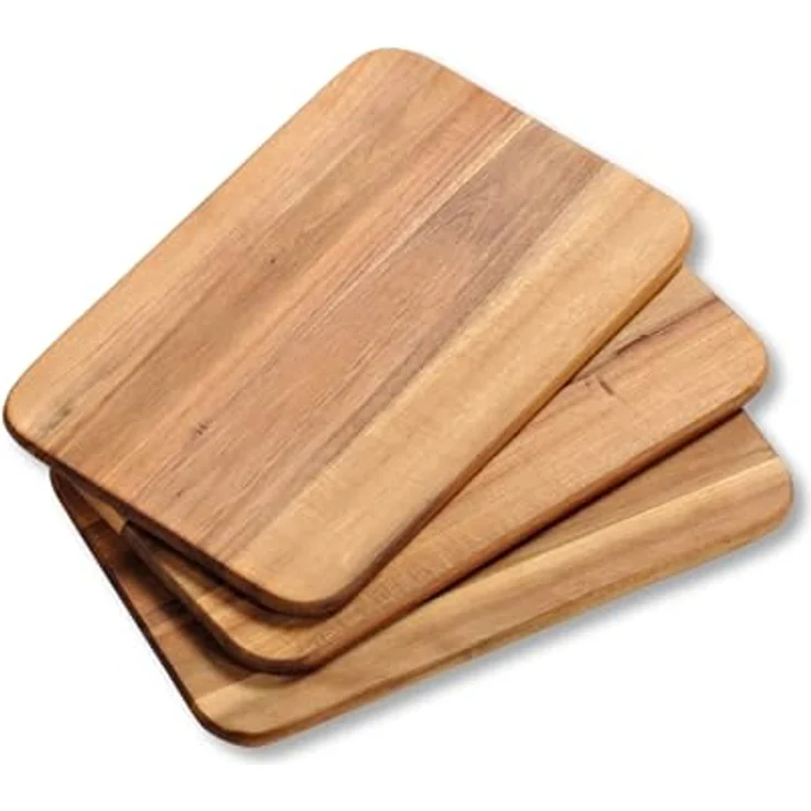 KESPER Frühstücksbrettchen Akazie 23x15x1cm 3er Set – Bild 2