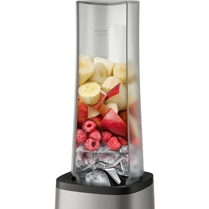 Philips To-Go Mini-Standmixer HR2600-80 ( 350 W, 28.000 Umdr. -Min., 0,7 L Fassungsvermögen, Trinkflasche, spülmaschinenfest) silber – Bild 3