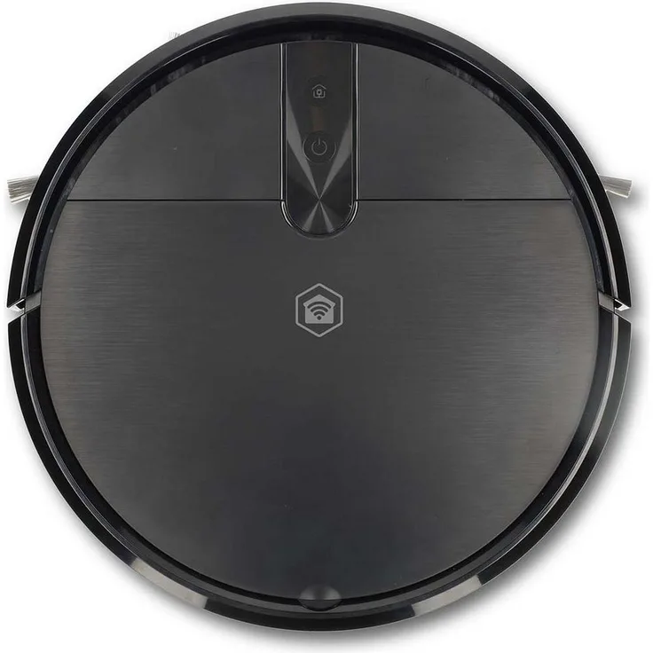 Nedis SmartLife Roboter-Staubsauger Random, 3-in-1 Reinigungsroboter mit Wi-Fi, 2000 Pa Saugleistung, Auffangbehälter 0.6 l, schwarz