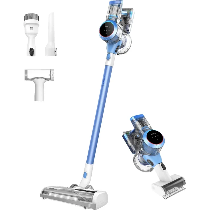 Tineco S11 Handstaubsauger, 40 min Akkubetrieb, Akkuwechsel-Option, grau-hellblau – Bild 1