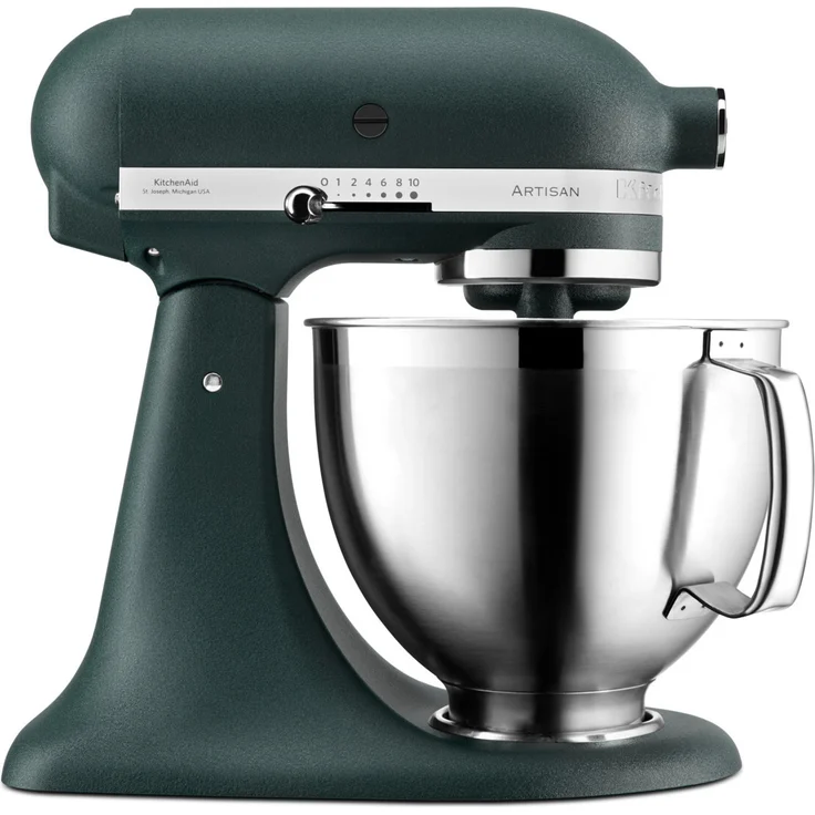 Kitchenaid 5KSM185PSEPP Küchenmaschine mit Direktantrieb, 300W, 4,8L Schüssel, inkl. 3 L polierte Schüssel, Spritzschutz, Zinkdruckguss, pebbled palm, Serie: 5KSM185PS – Bild 1