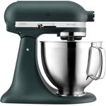 Kitchenaid 5KSM185PSEPP Küchenmaschine mit Direktantrieb, 300W, 4,8L Schüssel, inkl. 3 L polierte Schüssel, Spritzschutz, Zinkdruckguss, pebbled palm, Serie: 5KSM185PS