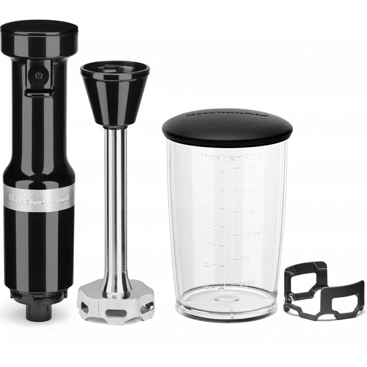 KitchenAid 5KHBV53EOB Stabmixer, 180W, 0,7L Behälter mit Deckel, Kunststoff, onyx schwarz – Bild 2