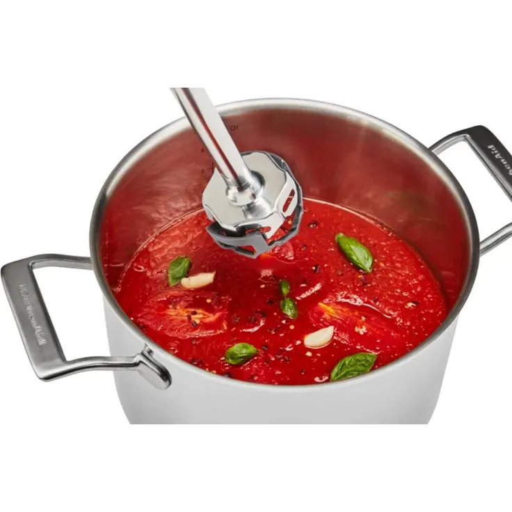 KitchenAid 5KHBV53EWH Stabmixer, 180W, 0,7L Behälter mit Deckel, Kunststoff, weiß – Bild 7