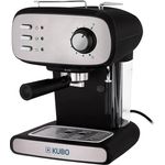 Kubo KBECM4842 Espressomaschine, 15 bar Pumpendruck, schwarz-silber