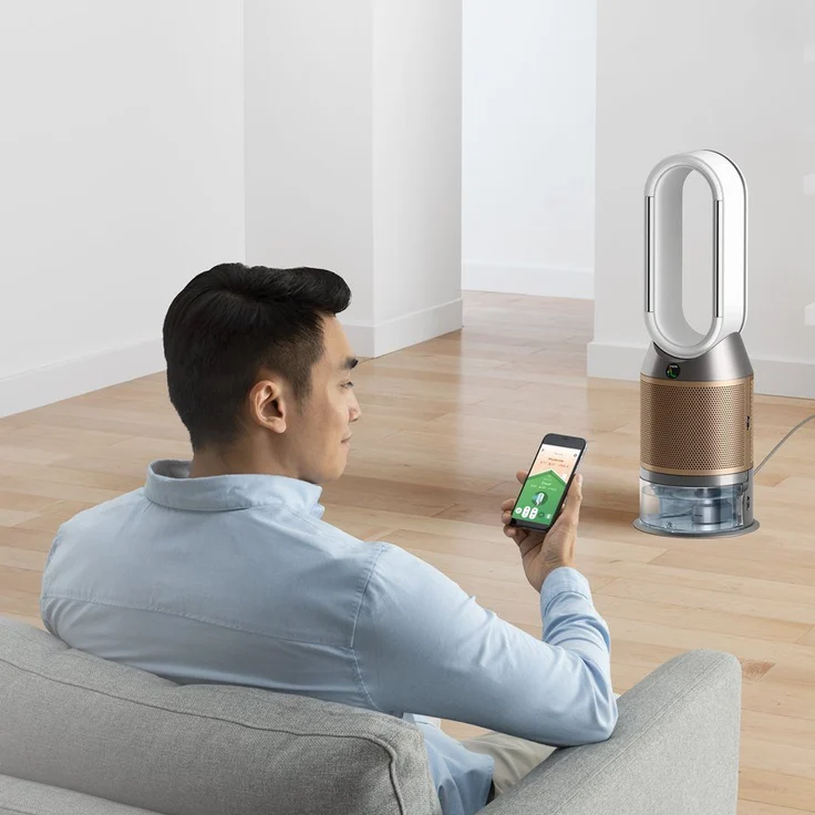 Dyson PH04 Purifier Humidify+Cool Luftreiniger mit Luftbefeuchtungsfunktion, 40 Watt, App-Steuerung, weiß, gold – Bild 6