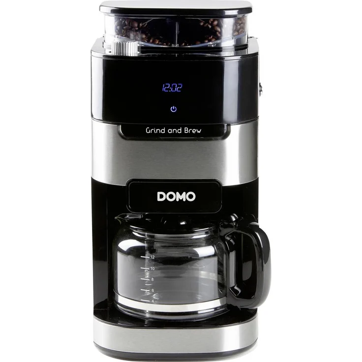 Domo Grind & Brew DO721K Kaffeevollautomat Schwarz, Edelstahl – Bild 1