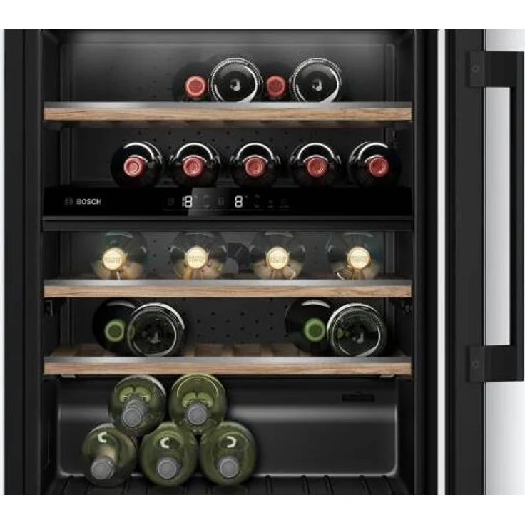 Bosch KUW 21 AHG0 Einbau-Weinkühlschrank, schwarz, Breite 59.8 cm, 44 Flaschen, Temperaturalarm, Kindersicherung – Bild 4