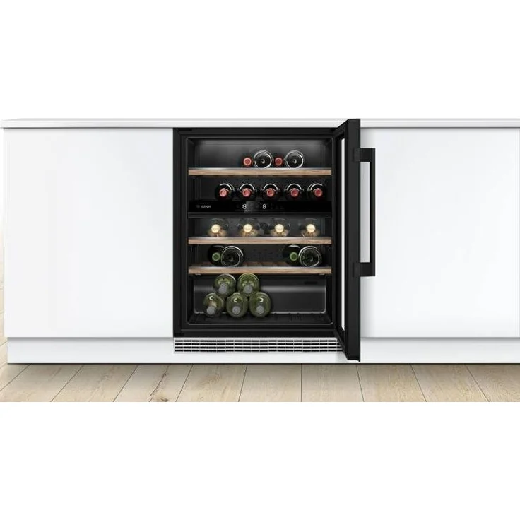 Bosch KUW 21 AHG0 Einbau-Weinkühlschrank, schwarz, Breite 59.8 cm, 44 Flaschen, Temperaturalarm, Kindersicherung – Bild 3