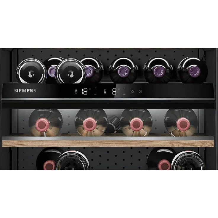 Siemens KU21WAHG0 Weinkühlschrank, Einbau, schwarz, 44 Flaschen, airFreshfilter, Breite 59.8 cm, Energieklasse G – Bild 3