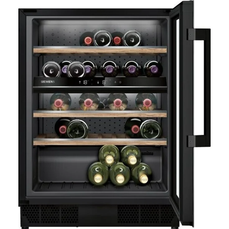 Siemens KU21WAHG0 Weinkühlschrank, Einbau, schwarz, 44 Flaschen, airFreshfilter, Breite 59.8 cm, Energieklasse G – Bild 4