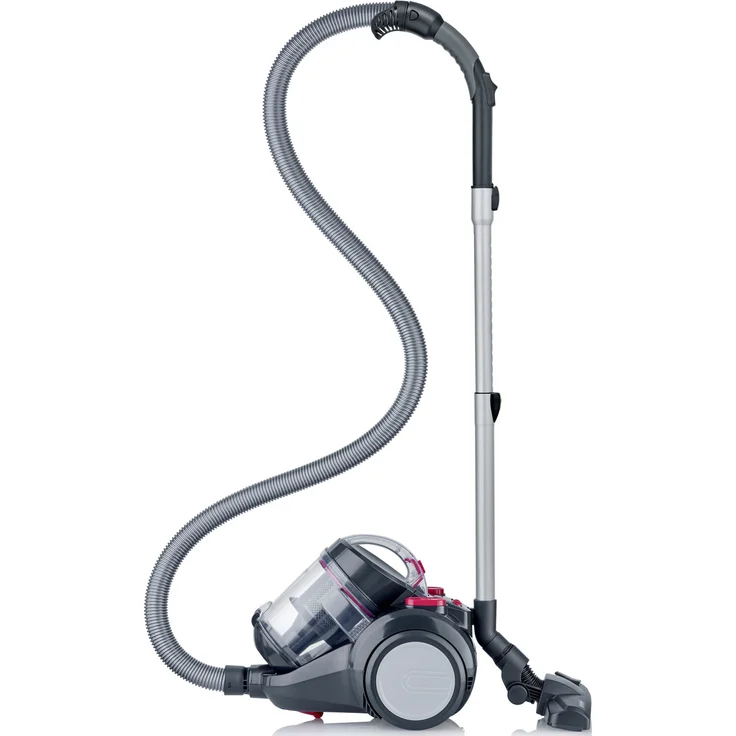 Severin CY 7089 Bodenstaubsauger, 800 Watt, beutellos, 9 m Aktionsradius, schwarz-rot – Bild 1