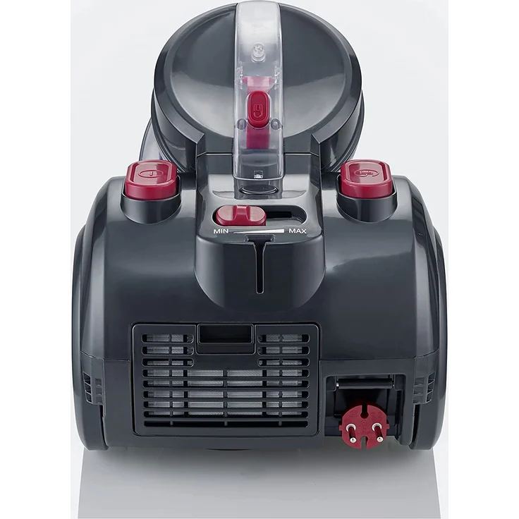 Severin CY 7089 Bodenstaubsauger, 800 Watt, beutellos, 9 m Aktionsradius, schwarz-rot – Bild 5