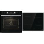 Gorenje BLACK SET 4 INDUKTION Herdset, Einbaugerät, Induktionskochfeld, Schwarz