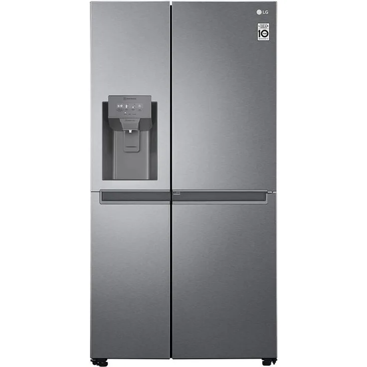 LG GSJV31DSXF Side-by-Side-Kühlschrank, freistehend, graphit, NoFrost, Wasser- und Eiswürfelspender, Wassertank, LED, Breite 91.3 cm, Energieklasse F