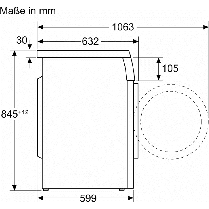Bosch WUU28T41, Frontlader-Waschmaschine, A, Fassungsvermögen 9 kg, Standgerät, Breite 60 cm, weiß – Bild 4