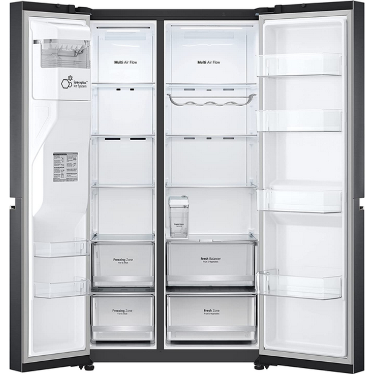 LG GSLV71MCLE Side-by-Side-Kühlschrank, freistehend, schwarz, NoFrost, Wasser- und Eiswürfelspender, Wassertank, Breite 91.3 cm – Bild 7