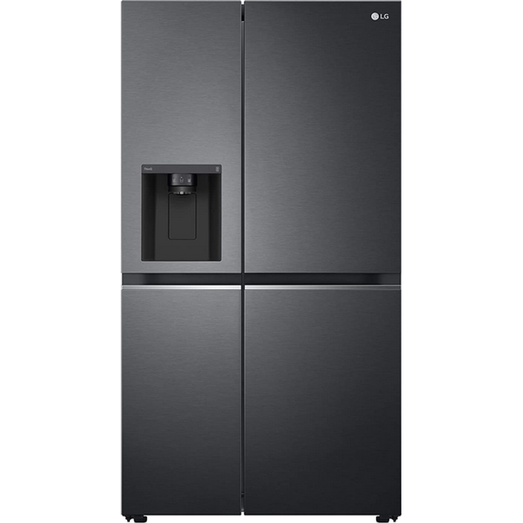 LG GSLV71MCLE Side-by-Side-Kühlschrank, freistehend, schwarz, NoFrost, Wasser- und Eiswürfelspender, Wassertank, Breite 91.3 cm – Bild 2