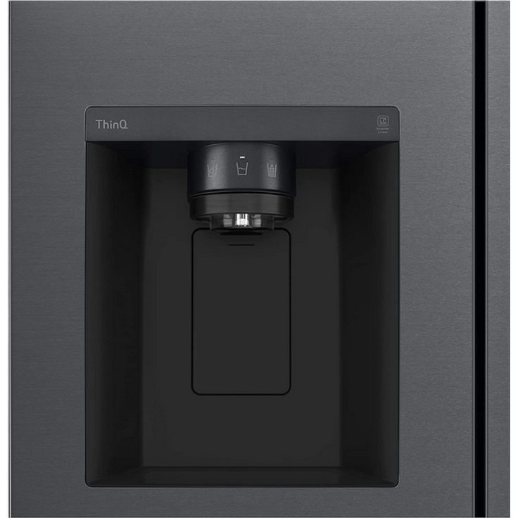 LG GSLV71MCLE Side-by-Side-Kühlschrank, freistehend, schwarz, NoFrost, Wasser- und Eiswürfelspender, Wassertank, Breite 91.3 cm – Bild 3
