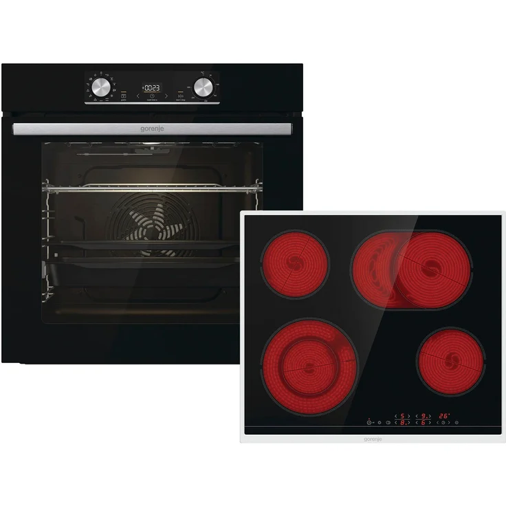 Gorenje Black Steam Set, Herdset (BOSX6737E06BG), Elektro, AquaClean, 12 Beheizungsarten, Schwarz – Bild 1