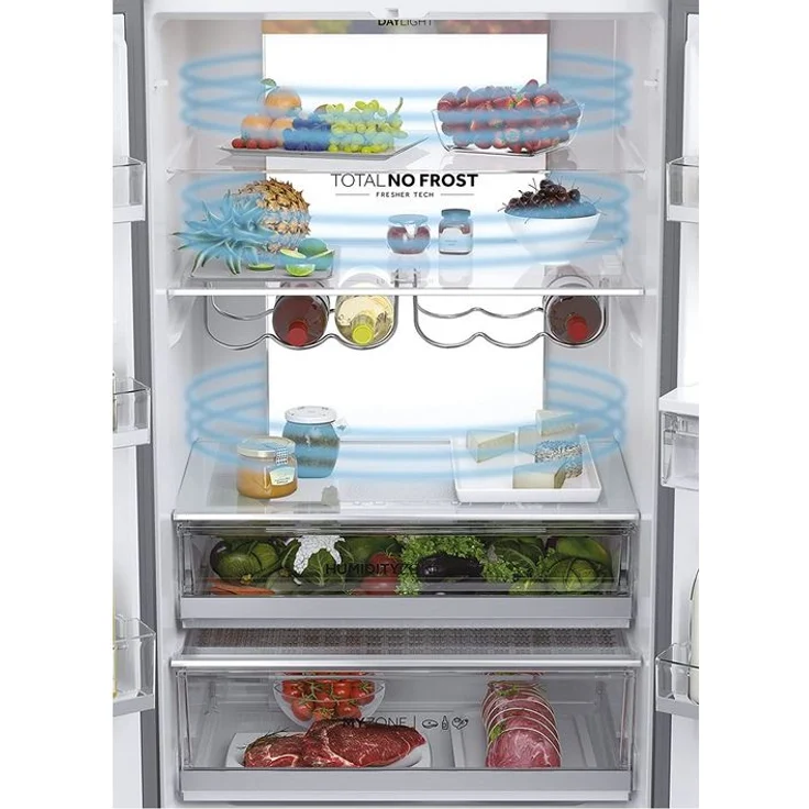 Haier HFW7720ENMB French-Door-Kühlschrank, freistehend, schwarz, NoFrost, Festwasseranschluss, 0-Grad-Zone, LED, Breite 70 cm – Bild 6