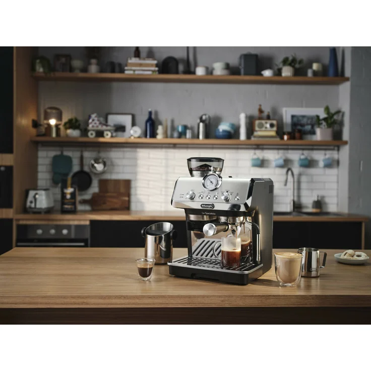 De'Longhi EC9155.MB La Specialista Arte Espressomaschine Siebträgermaschine, silber-schwarz – Bild 7