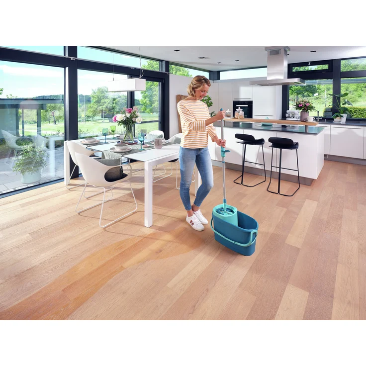 Leifheit Set Clean Twist M Ergo micro duo Bodenwischer-Set inkl. Kraftreiniger, türkis, 52127 – Bild 16