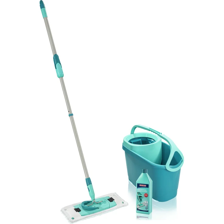 Leifheit Set Clean Twist M Ergo micro duo Bodenwischer-Set inkl. Kraftreiniger, türkis, 52127 – Bild 1