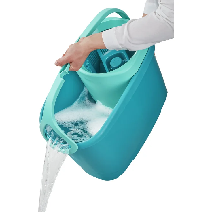 Leifheit Set Clean Twist M Ergo micro duo Bodenwischer-Set inkl. Kraftreiniger, türkis, 52127 – Bild 14