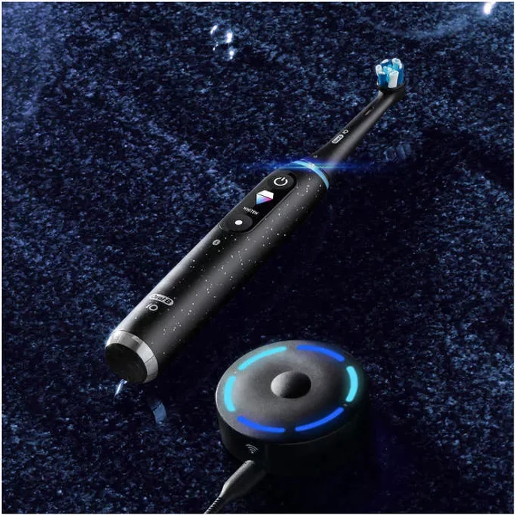 Oral-B iO Series 10 elektrische Zahnbürste, 7 Reinigungsprogramme, Cosmic Black – Bild 2