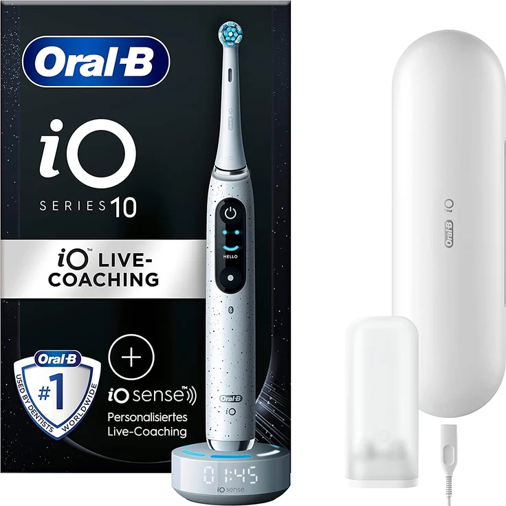 Oral-B iO Series 10 elektrische Zahnbürste, Stardust White – Bild 1