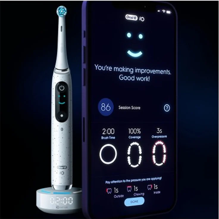 Oral-B iO Series 10 elektrische Zahnbürste, Stardust White – Bild 8