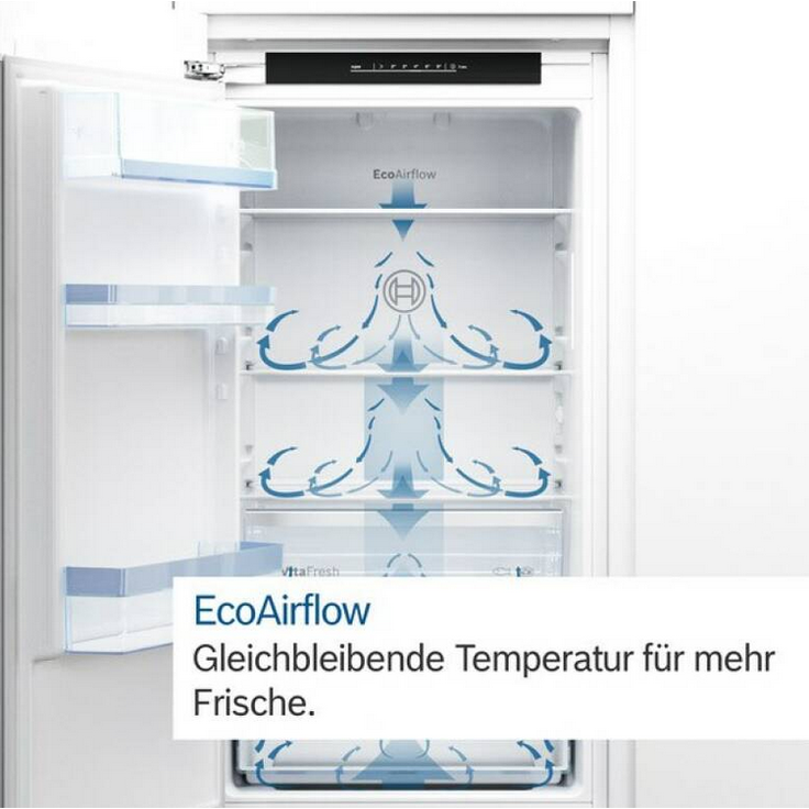 Bosch KIR21NSE0 Kühlschrank, Einbau, weiß, Schnellkühlen, LED, Breite 54.1 cm, Energieklasse E – Bild 2