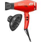 Parlux Alyon Ionic Haartrockner, 2250 Watt, inkl. Magic Sense Diffusor, rot