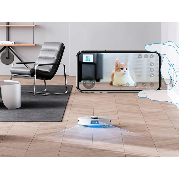 Ecovacs Deebot T10 Saugroboter mit Wischfunktion, 180 min Akkubetrieb, Vibrationswischsystem, 3000 Pa Saugleistung, HD-Kamera mit Nachtsichtsensor, weiß – Bild 12