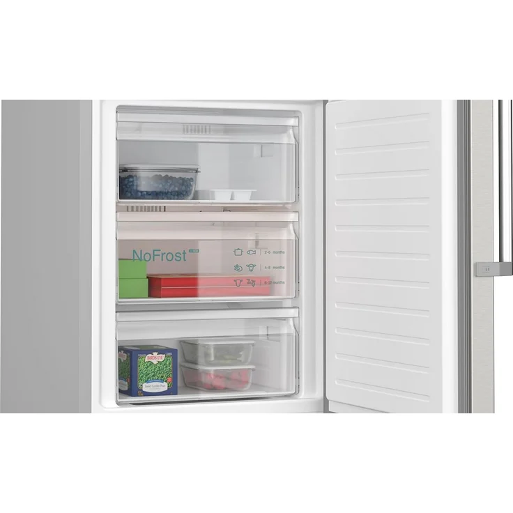 Siemens KG39NAIAT Kühl-Gefrierkombination, freistehend, edelstahl mit Anti-Fingerprint, NoFrost, Abtauautomatik, LED, Breite 60 cm, Energieklasse A – Bild 6