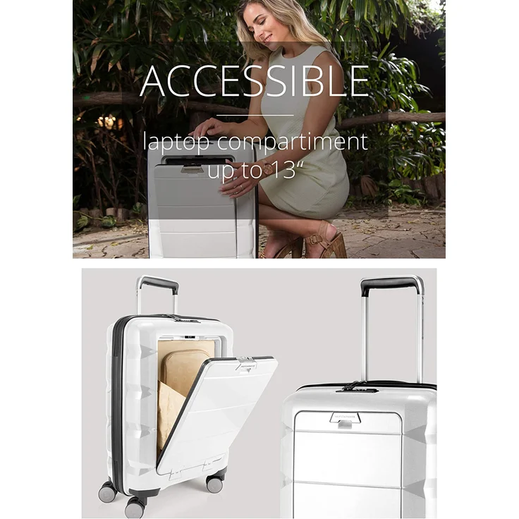 Hauptstadtkoffer Britz Handgepäck mit Laptopfach Hartschalen Koffer Trolley Rollkoffer Reisekoffer, TSA, 4 Rollen, 55 cm, 34 Liter, Hellgrün – Bild 8