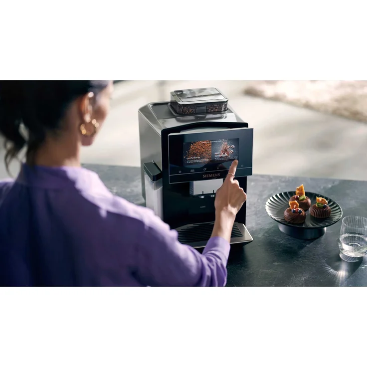 Siemens EQ.900 TQ905DF9 Kaffeevollautomat mit Milchbehälter, HomeConnect, schwarz – Bild 3