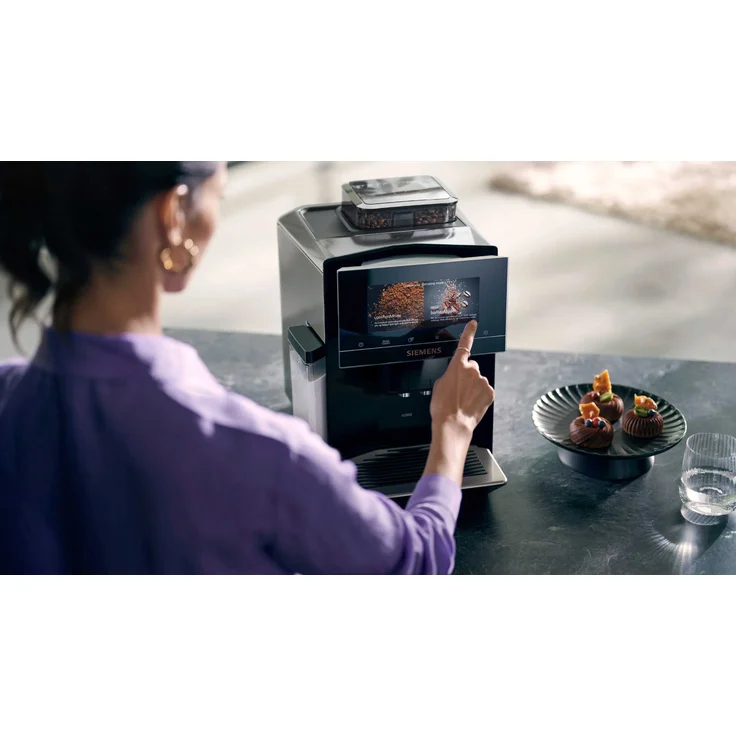 Siemens EQ.900 TQ903D09 Kaffeevollautomat mit Milchbehälter, HomeConnect, schwarz – Bild 3