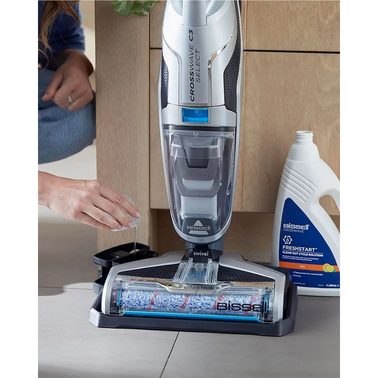 Bissell 3551N CrossWave C3 Select Nass- und Trockenreiniger, 560 Watt, automatische Selbstreinigung, silber-grau – Bild 6