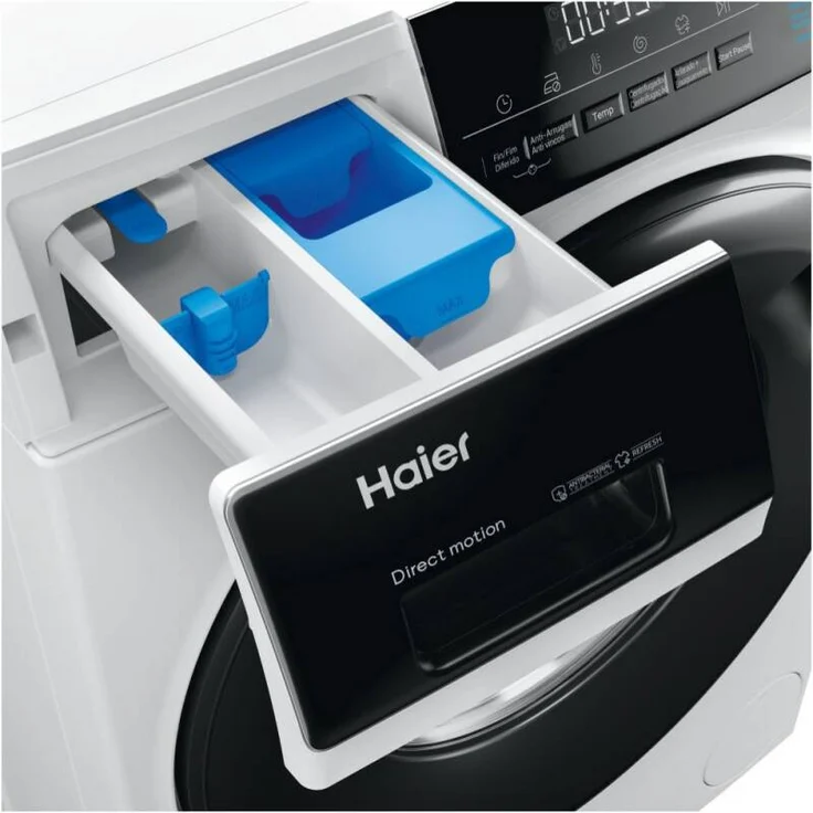 Haier HW80-B14939, Frontlader-Waschmaschine, A, Fassungsvermögen 8 kg, Standgerät, Breite 59,5 cm, Direct Motion Motor, Dampffunktion, Knitterschutz – Bild 4