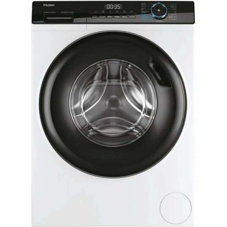 Haier HW80-B14939, Frontlader-Waschmaschine, A, Fassungsvermögen 8 kg, Standgerät, Breite 59,5 cm, Direct Motion Motor, Dampffunktion, Knitterschutz