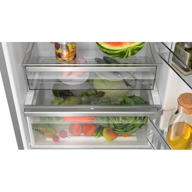 Bosch KGN49AIBT Kühl-Gefrierkombination, freistehend, edelstahl, NoFrost, LED, Schnellkühlen und -gefrieren, 0-Grad-Zone, Breite 70 cm, Energieklasse B – Bild 4