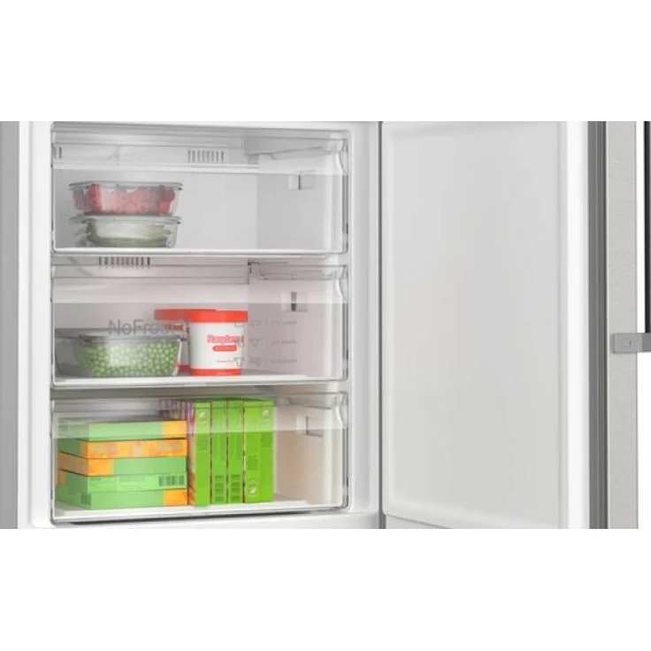 Bosch KGN49AIBT Kühl-Gefrierkombination, freistehend, edelstahl, NoFrost, LED, Schnellkühlen und -gefrieren, 0-Grad-Zone, Breite 70 cm, Energieklasse B – Bild 5