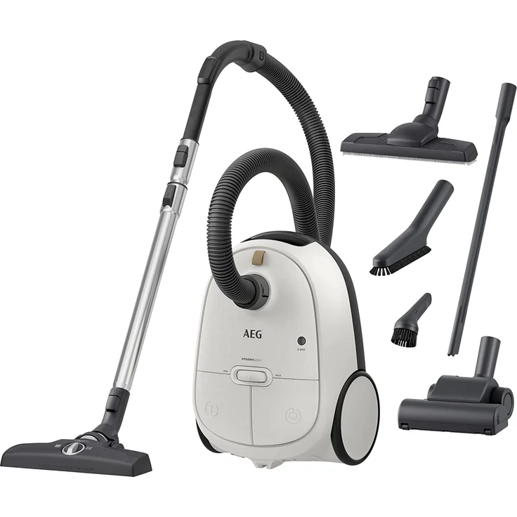 AEG AB61H6SW Bodenstaubsauger mit Beutel, 650 Watt, 12 m Aktionsradius, Shell White – Bild 1