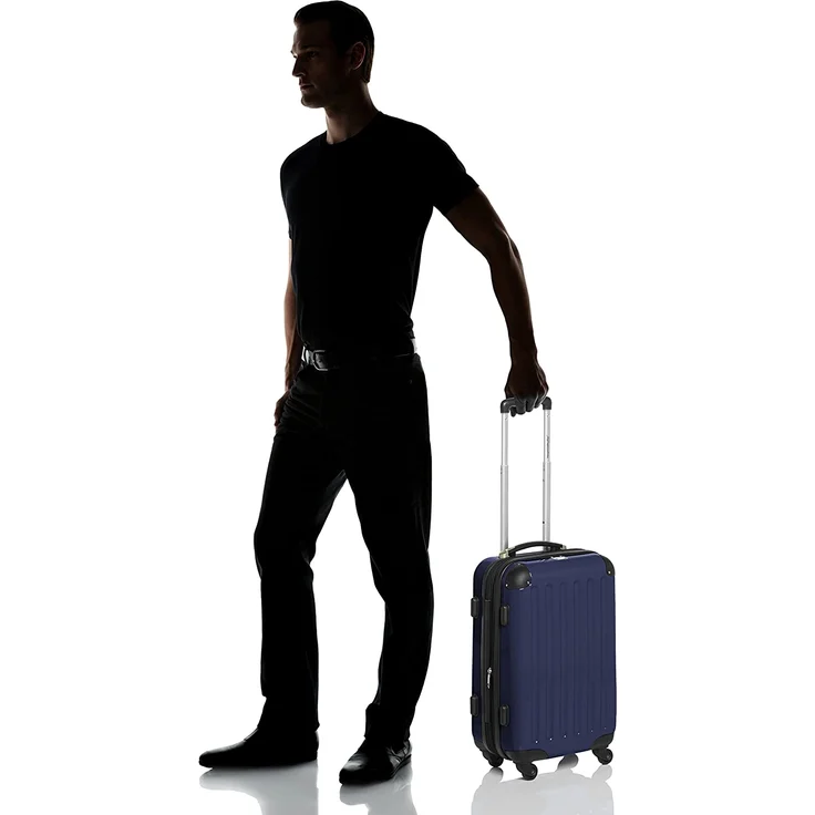Hauptstadtkoffer Alex Handgepäck Hartschalenkoffer Kabinen Gepäck für jede Airline, 4 Rollen, Erweiterbar, 55 cm, 42 Liter Dunkelblau, Zahlenschloss – Bild 9