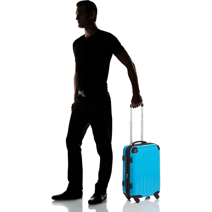 Hauptstadtkoffer Alex Handgepäck Hartschalenkoffer Kabinen Gepäck für jede Airline, 4 Rollen, Erweiterbar, 55 cm, 42 Liter Zahlenschloss, Blau – Bild 9