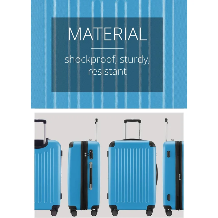 Hauptstadtkoffer Spree Mittelgroßer Koffer Hartschale Trolley, 65 cm, TSA, 74 Liter, cyanblau – Bild 7