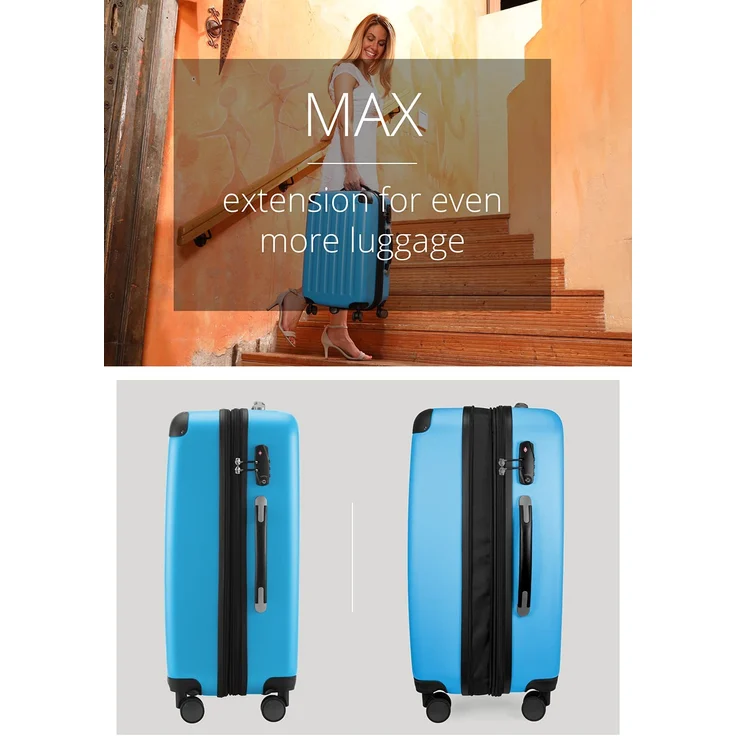 Hauptstadtkoffer Spree Mittelgroßer Koffer Hartschale Trolley, 65 cm, TSA, 74 Liter, cyanblau – Bild 3
